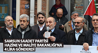 Samsun Saadet Partisi'nde Asgari Ücret Tepkisi! 4 Lira Gönderdiler
