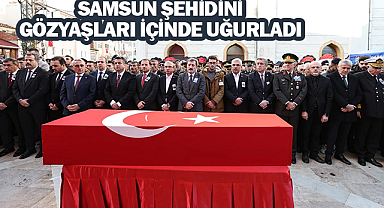 Samsun Şehidini Gözyaşları İçinde Uğurladı