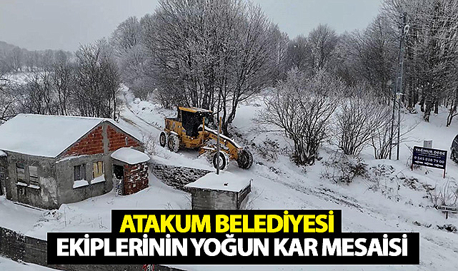 Atakum Belediyesi Ekiplerinin Yoğun Kar Mesaisi