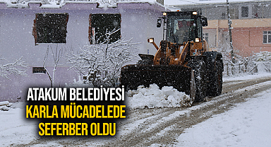Atakum Belediyesi Karla Mücadelede Seferber Oldu