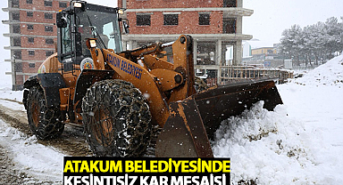 Atakum Belediyesinde Kesintisiz Kar Mesaisi
