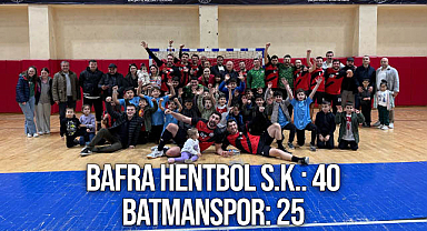 Bafra Hentbol Spor Kulübü, Batmanspor'u Farklı Mağlup Etti