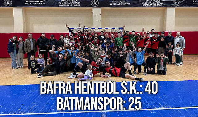 Bafra Hentbol Spor Kulübü, Batmanspor'u Farklı Mağlup Etti