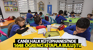 Canik Halk Kütüphanesi'nde 1648 Öğrenci Kitapla Buluştu