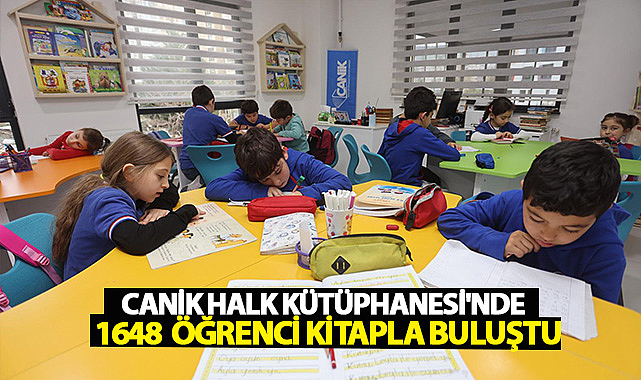 Canik Halk Kütüphanesi'nde 1648 Öğrenci Kitapla Buluştu