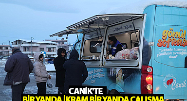 Canik'te Bir Yanda İkram Bir Yanda Çalışma