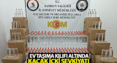 Ev Taşıma Kılıfı Altında Kaçak İçki Sevkiyatı