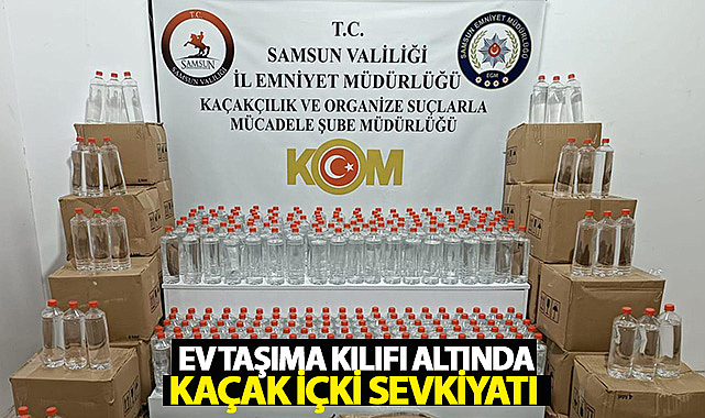 Ev Taşıma Kılıfı Altında Kaçak İçki Sevkiyatı