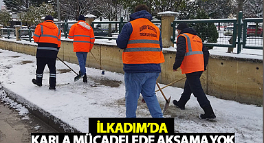 İlkadım’da Karla Mücadelede Aksama Yok