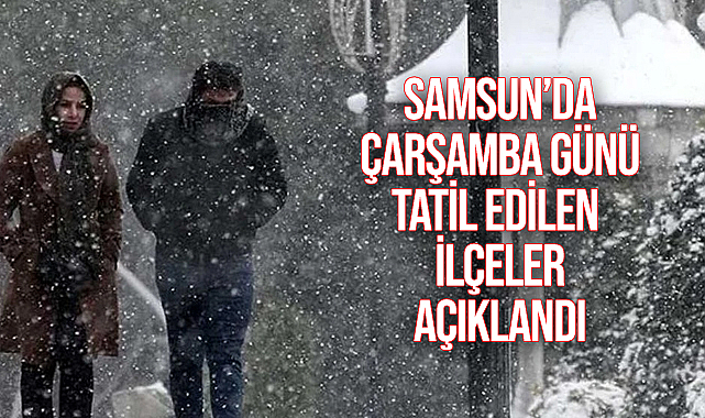 Samsun'da 19 Şubat Tatil Edilen İlçeler Açıklandı
