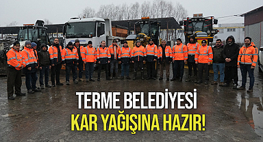 Terme Belediyesi Kar Yağışına Hazır