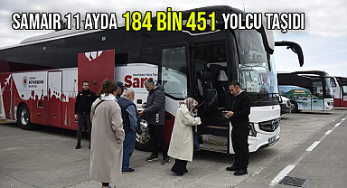 Samaır 11 Ayda 184 Bin 451 Yolcu Taşıdı
