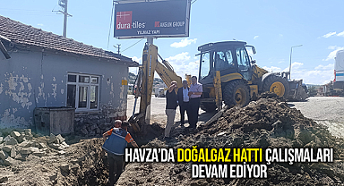 Havza'da Doğalgaz Hattı Çalışmaları Devam Ediyor