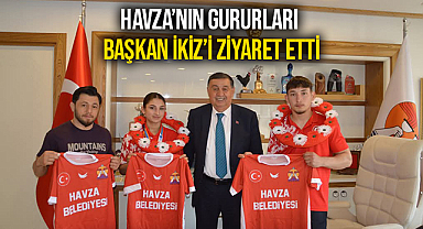 Havza’nın Gururları Başkan İkiz’i Ziyaret Etti