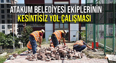 Atakum Belediyesi Ekiplerinin Kesintisiz Yol Mesaisi 