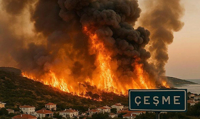 Çeşme’de orman yangını: İzmir-Çeşme kara yolu ulaşıma kapandı
