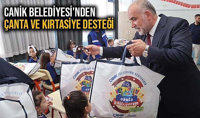 Canik Belediyesi'nden Çanta ve Kırtasiye Desteği