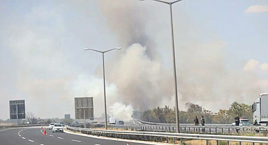 Kırklareli'de Yangın: Otoyol Kapandı