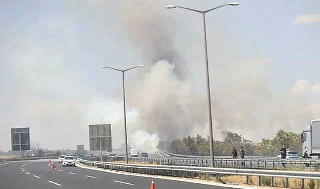 Kırklareli'de Yangın: Otoyol Kapandı