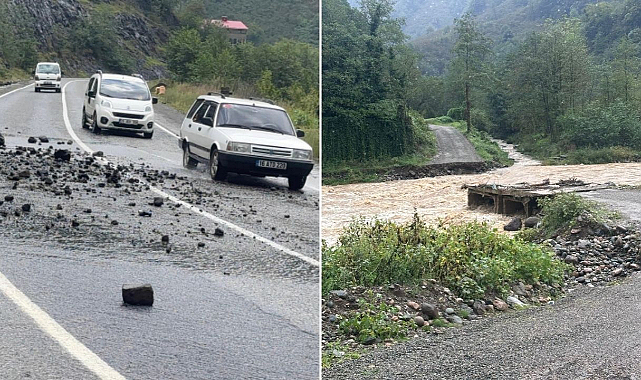 Giresun’da sel ve heyelan: Mahsur kalan 10 kişi kurtarıldı