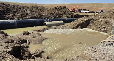 Kesikköprü hattındaki boru patlaması su kesintisine neden olabilir