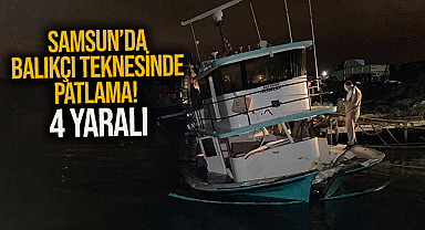 Samsun’da Balıkçı Teknesinde Patlama! 4 Yaralı
