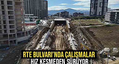 RTE Bulvarı’nda Çalışmalar Hız Kesmeden Sürüyor