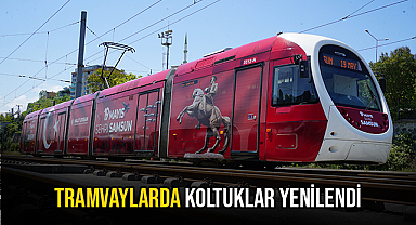 Tramvaylarda Koltuklar Yenilendi