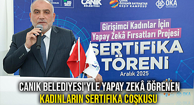 Canik Belediyesi'yle Yapay Zekâ Öğrenen Kadınların Sertifika Coşkusu 