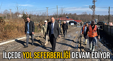 İlçede Yol Seferberliği Devam Ediyor