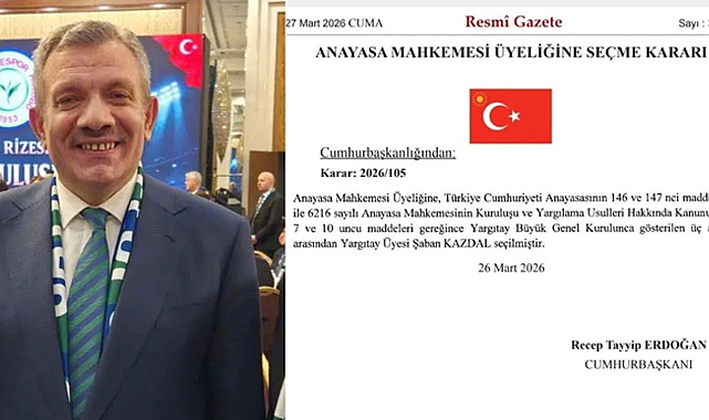 AYM üyeliğine Şaban Kazdal seçildi