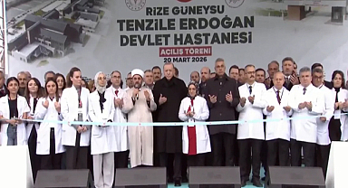 Cumhurbaşkanı Erdoğan’dan Güneysu’da hastane açılışı