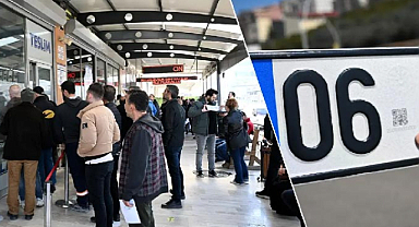 Plaka basım atölyeleri önünde uzun kuyruklar oluştu