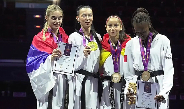 Türk tekvandosunun altın kızı Avrupa’yı fethetti