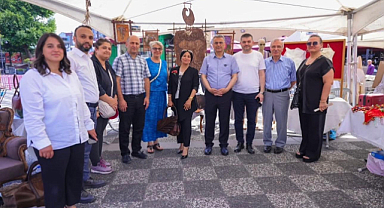 İlkadım'da kadınların el emeği sergisine yoğun ilgi