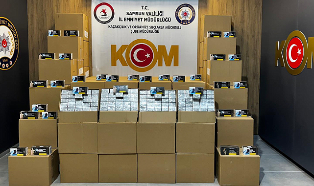Samsun Polisi’nden Kaçak Makaron Operasyonu: 1 Milyon 350 Bin Adet Ele Geçirildi