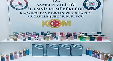 Samsun’da Kaçak Parfüm ve Etil Alkol Ele Geçirildi