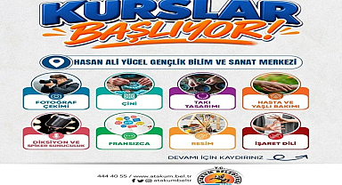 Atakum Belediyesinin Kursları Başlıyor 