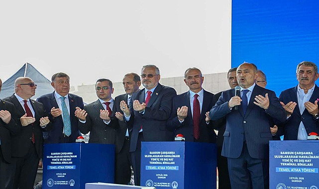 Başkan İkiz, Samsun Çarşamba Havalimanı Terminal Binalarının Temel Atma Törenine Katıldı