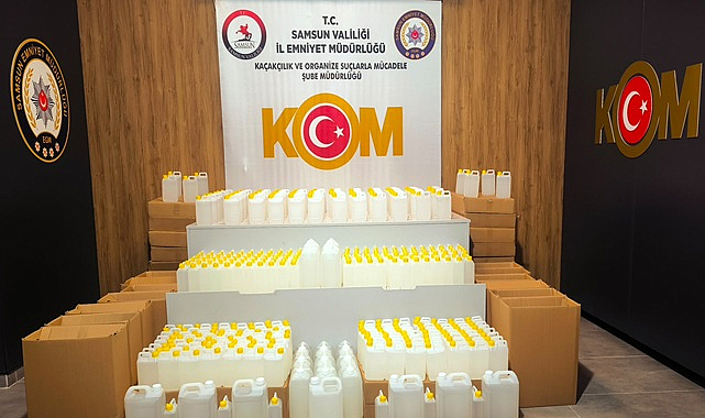 İlkadım ve Tekkeköy'de 1 Ton 122 Litre Etil Alkol Ele Geçirildi
