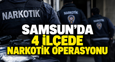 Samsun'da 4 İlçede Narkotik Operasyonu