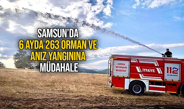 Samsun’da 6 Ayda 263 Orman ve Anız Yangınına Müdahale