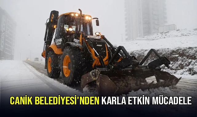 Canik Belediyesi'nden Karla Etkin Mücadele