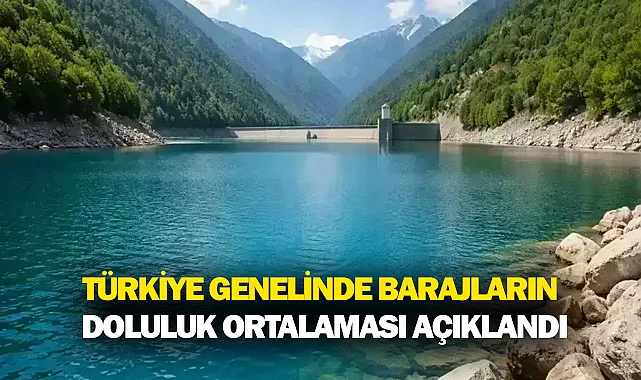 Türkiye Genelinde Barajların Doluluk Ortalaması Açıklandı